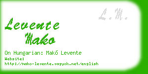 levente mako business card