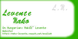 levente mako business card